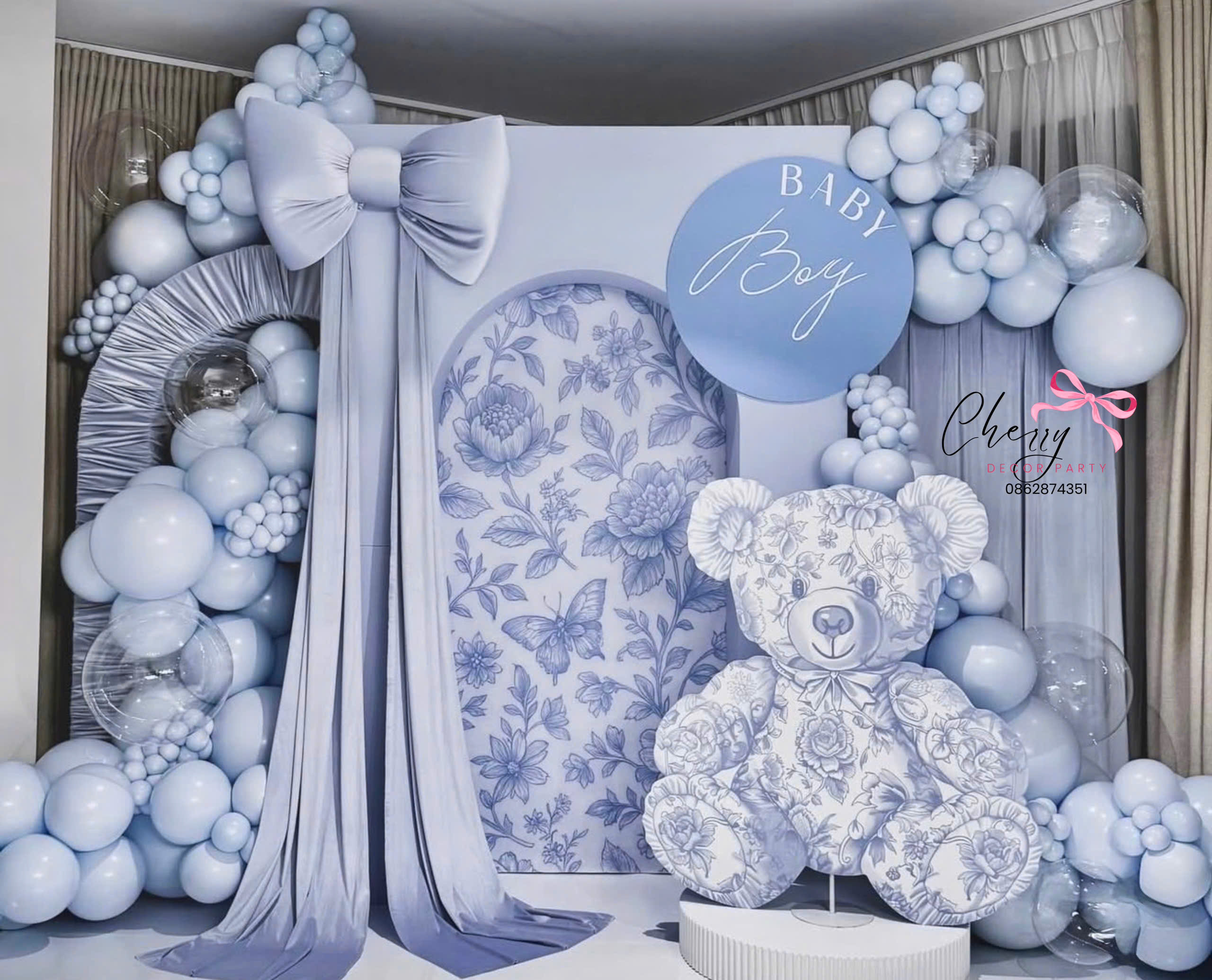 Mẫu trang trí tone xanh pastel cho bé trai/gái