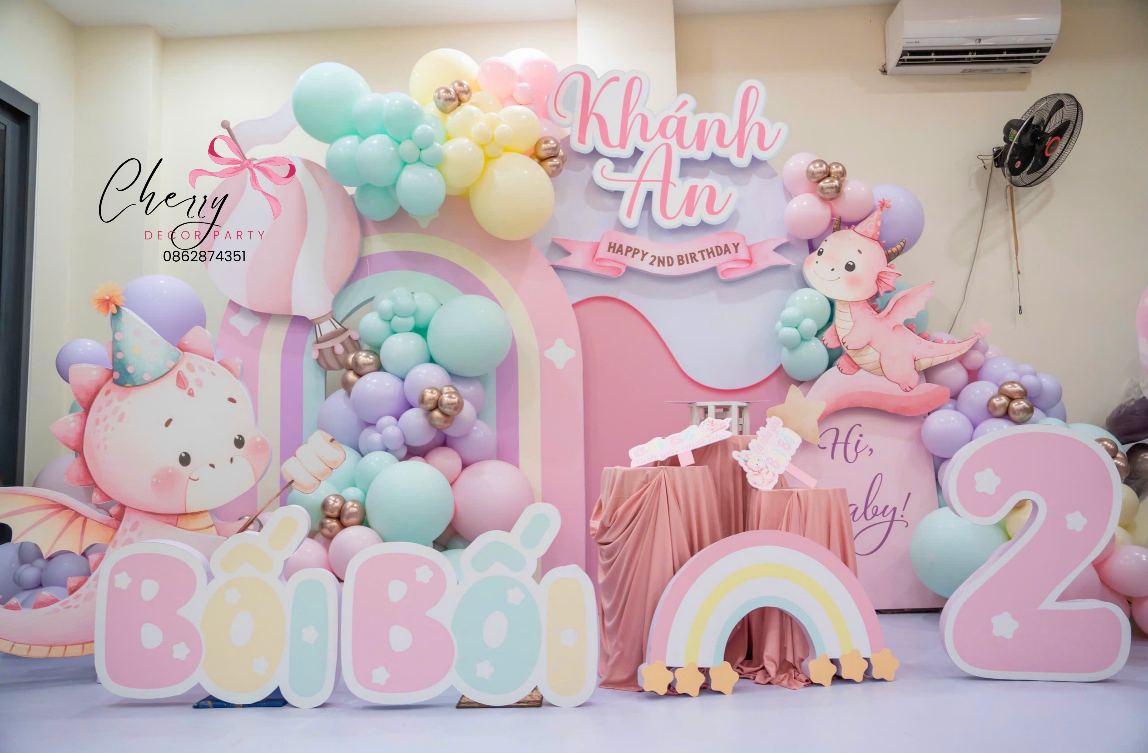 Mẫu trang trí sắc cầu vòng