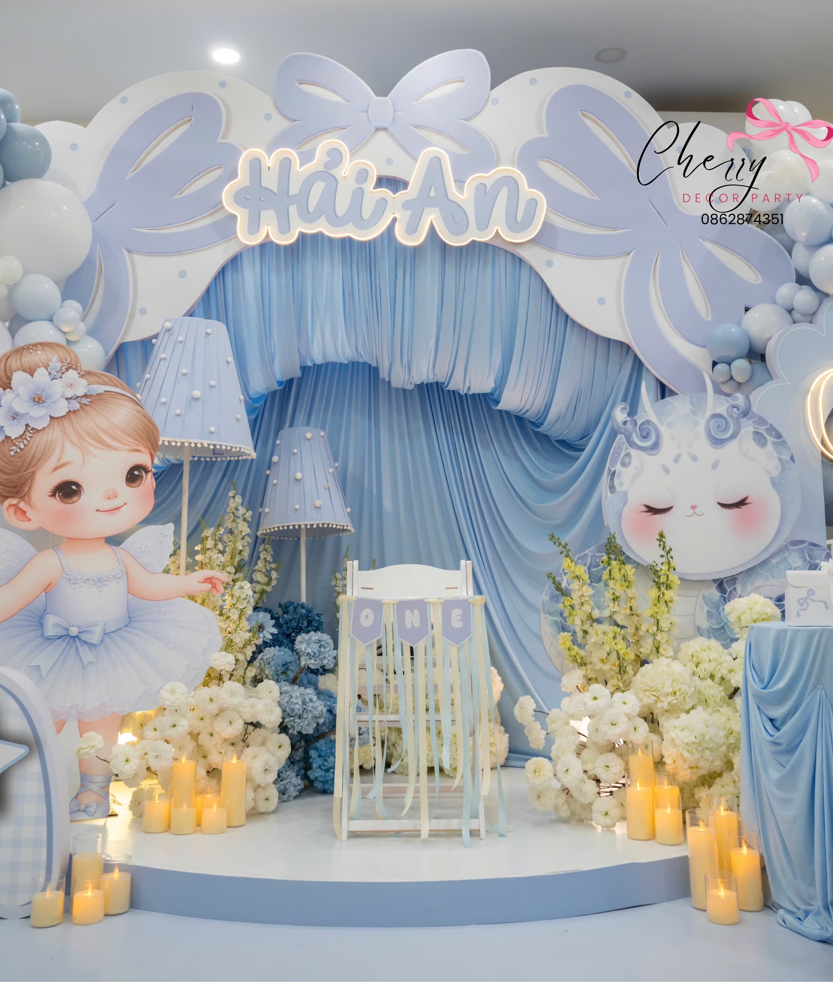 Mẫu trang trí tone xanh baby bé gái — ảnh 2