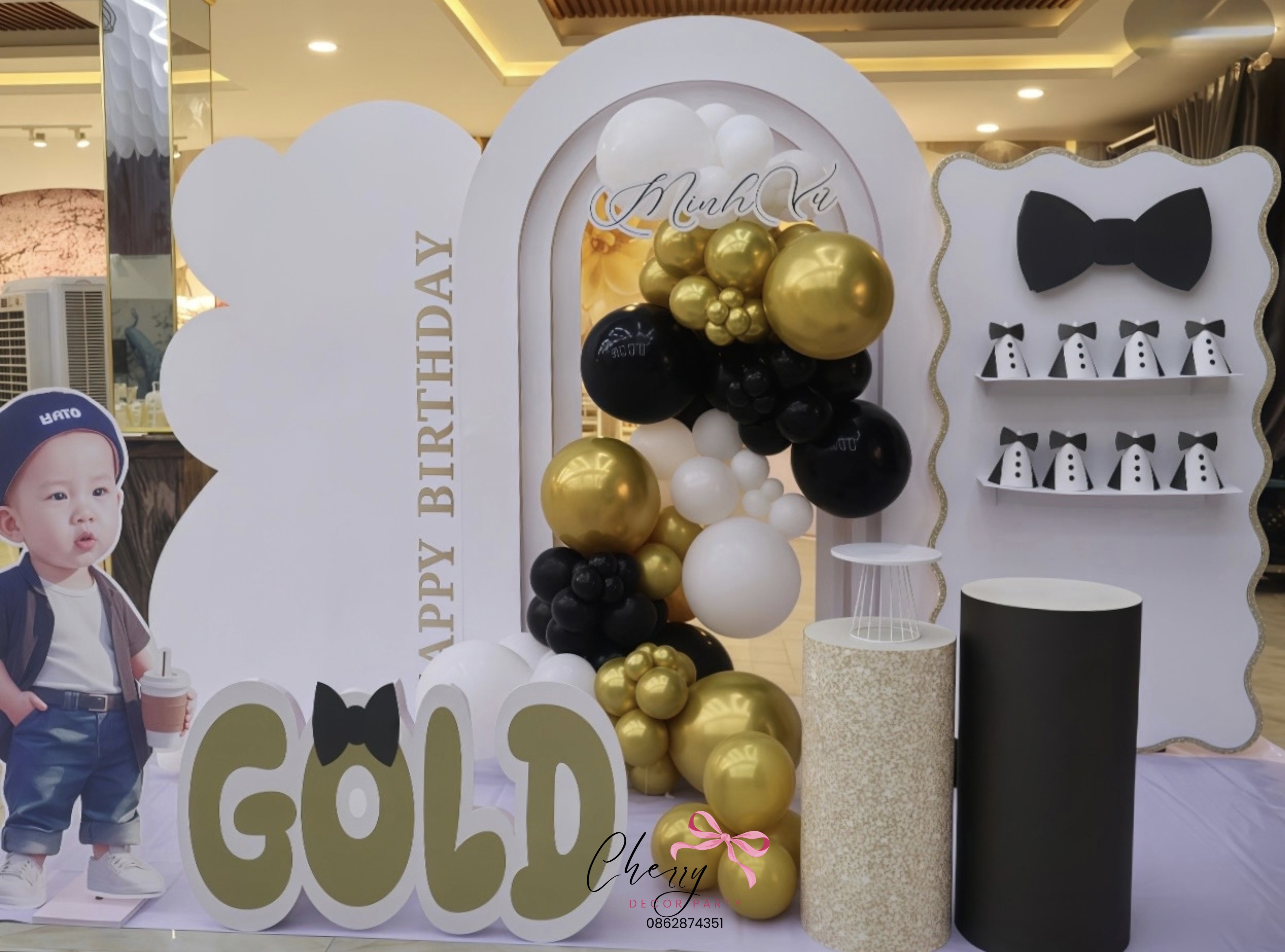 Mẫu trang trí sinh nhật tuxedo bé trai — ảnh 4