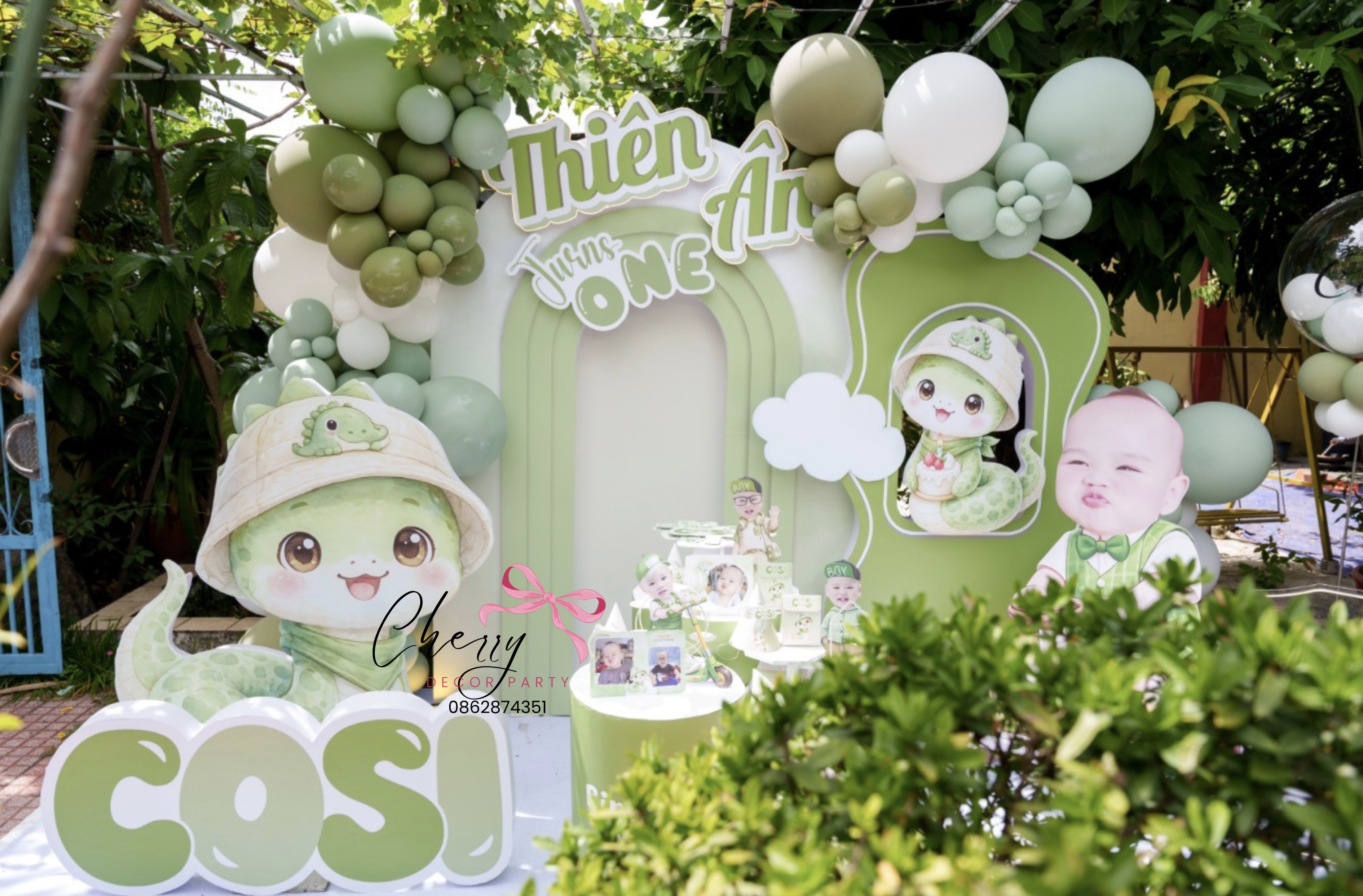 Mẫu trang trí tone xanh lá — ảnh 2