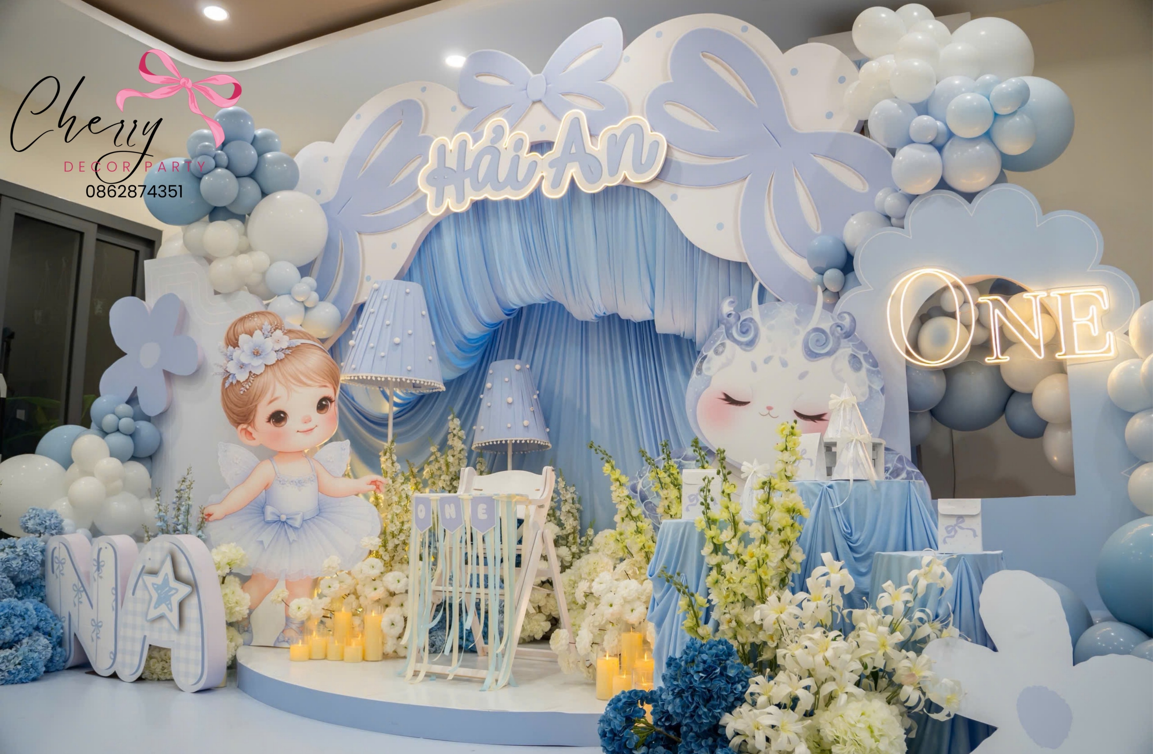 Mẫu trang trí tone xanh baby bé gái — ảnh 3